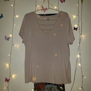 V Neck Cutout Shirt